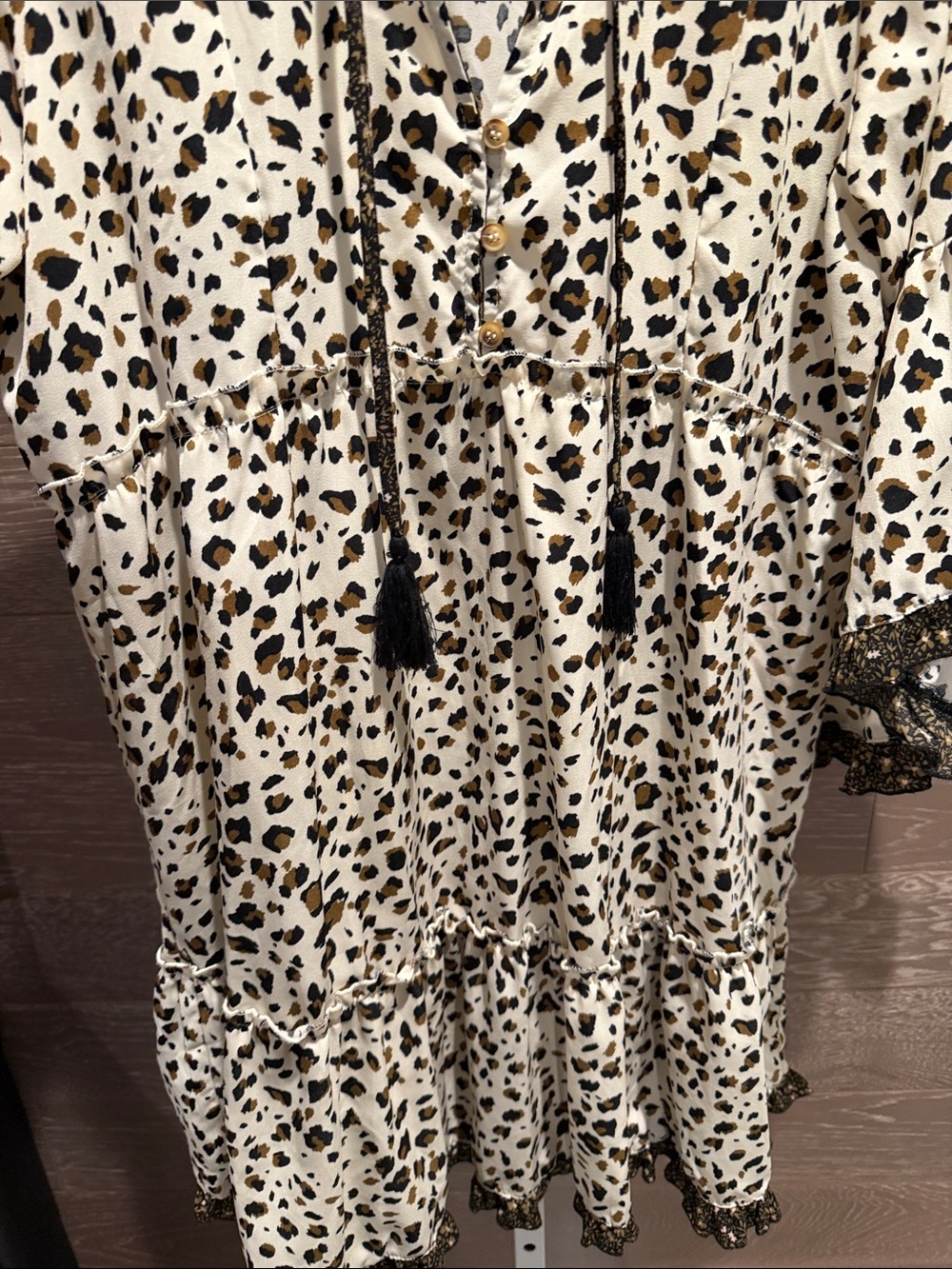 Umgee Leopard-Print Tiered Dress - Picture 6 of 11